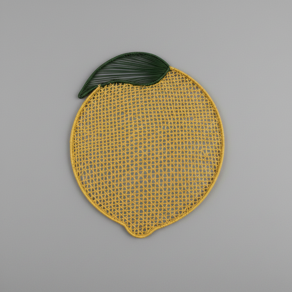 Lemon Handwoven Iraca Placemat