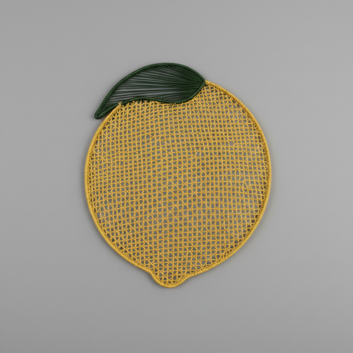 Lemon Handwoven Iraca Placemat