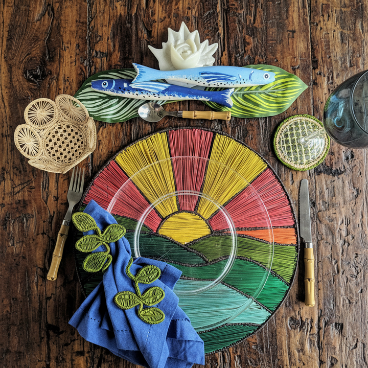 Sunrise Handwoven Iraca Placemat — Placemats, [material], MacondoForever