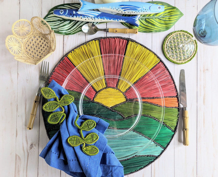 Sunrise Handwoven Iraca Placemat — Placemats, [material], MacondoForever