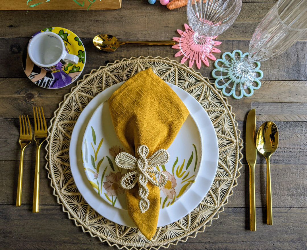 Dragonfly Handwoven Iraca Napkin Ring
