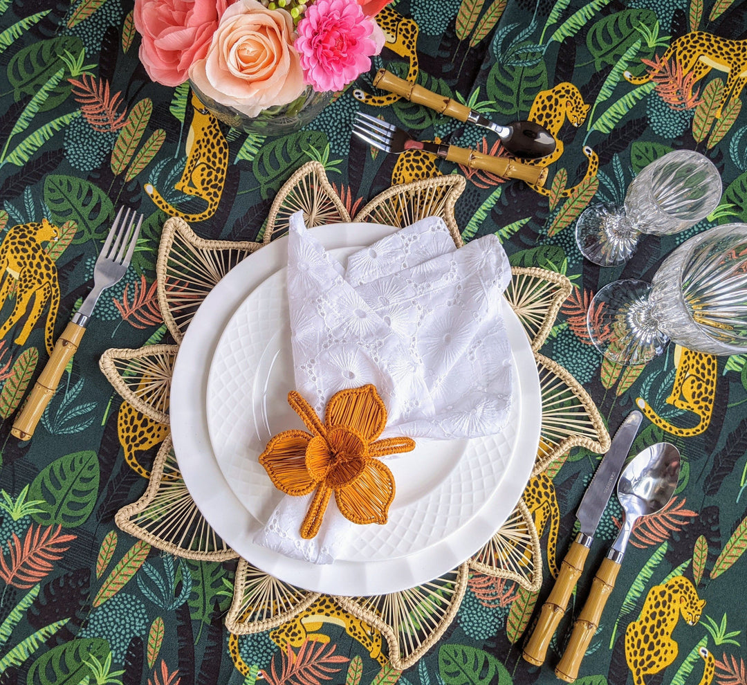 Bloom Handwoven Iraca Placemat — Placemats, [material], MacondoForever