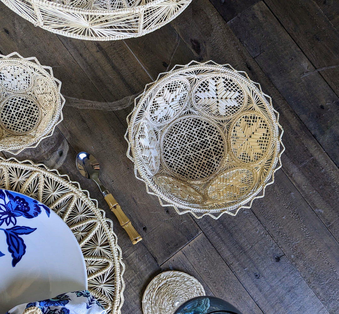 Starburst Handwoven Iraca Bread Basket