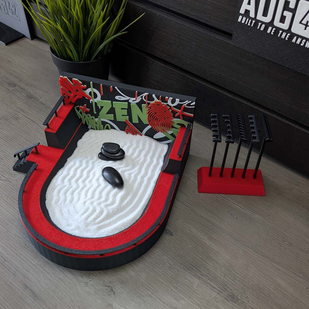 ADG42 Desktop Skatepark Zen Garden with Graffiti