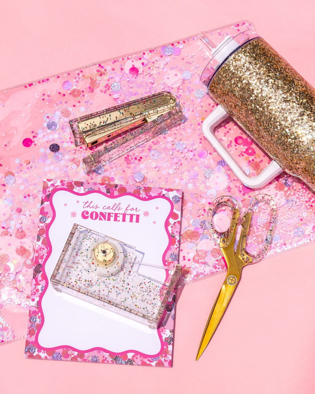 Confetti Injected Acrylic Tape Dispenser