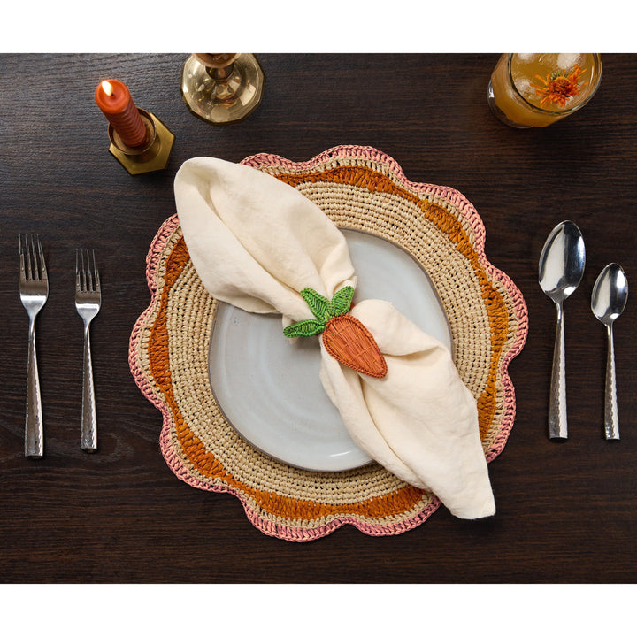 Carrot Napkin Ring–Handwoven Iraca Palm — Napkins, [material], Payton James