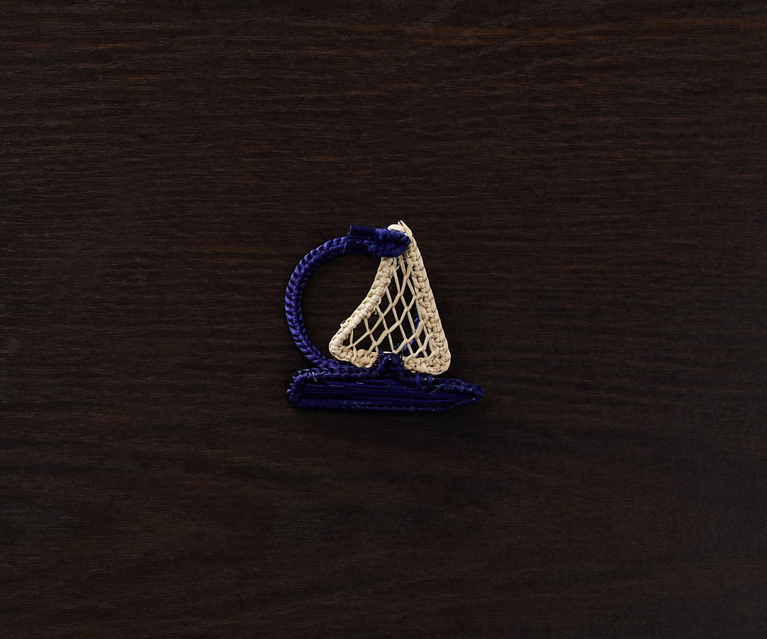 Coastal Sailboat Napkin Ring – Handwoven Iraca Palm