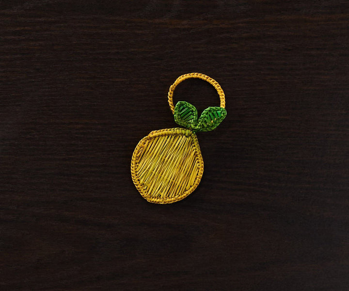 Lemon Napkin Ring  –Handwoven Iraca Palm — Napkins, [material], Payton James