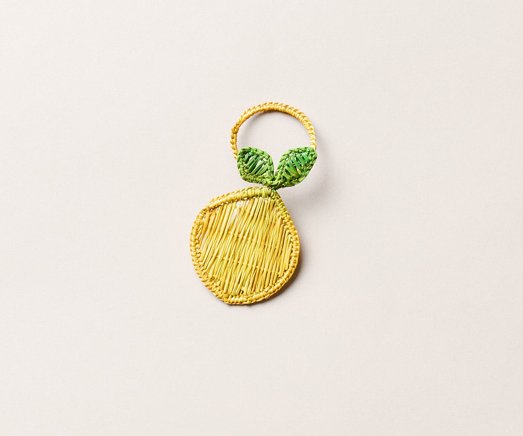 Lemon Napkin Ring  –Handwoven Iraca Palm