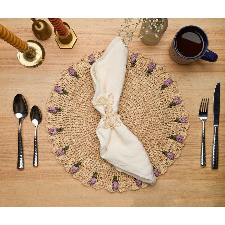 Handwoven Bunny Napkin Ring — Napkins, [material], Payton James