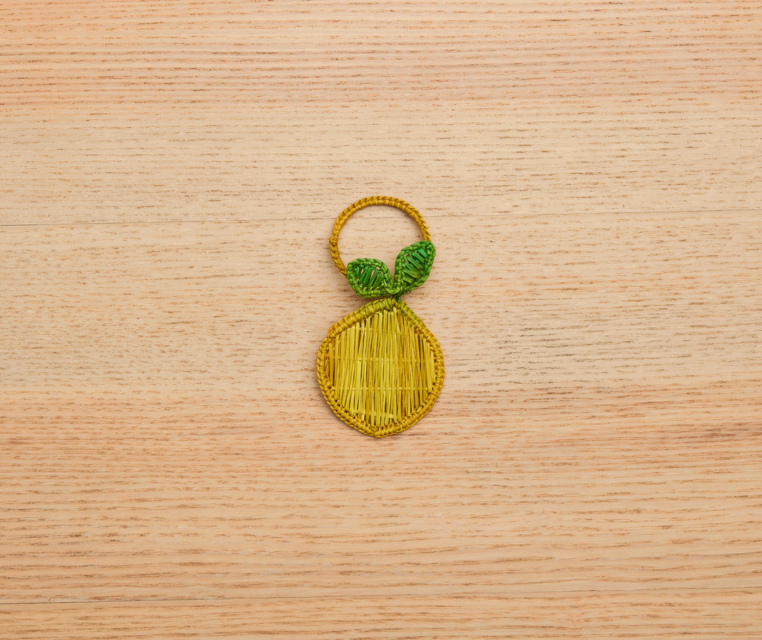 Lemon Napkin Ring  –Handwoven Iraca Palm