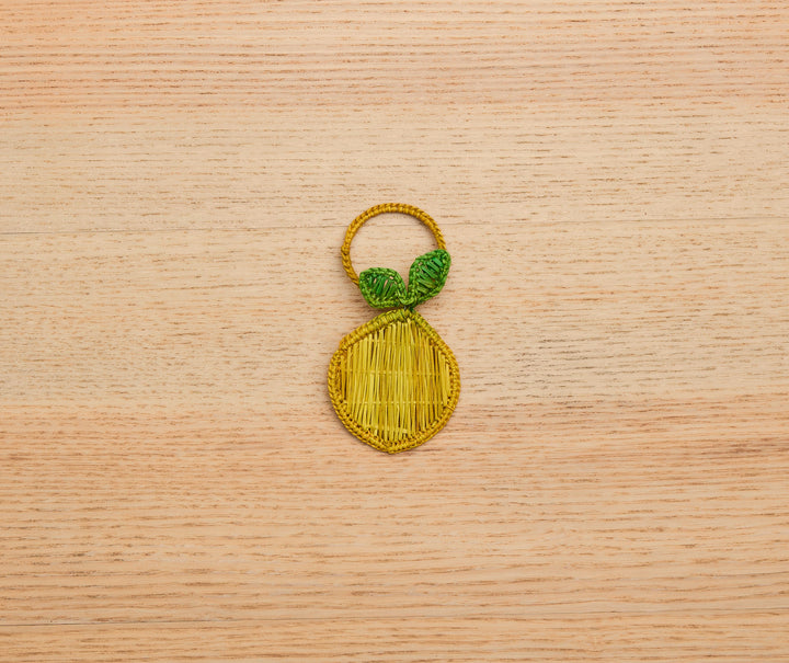 Lemon Napkin Ring  –Handwoven Iraca Palm