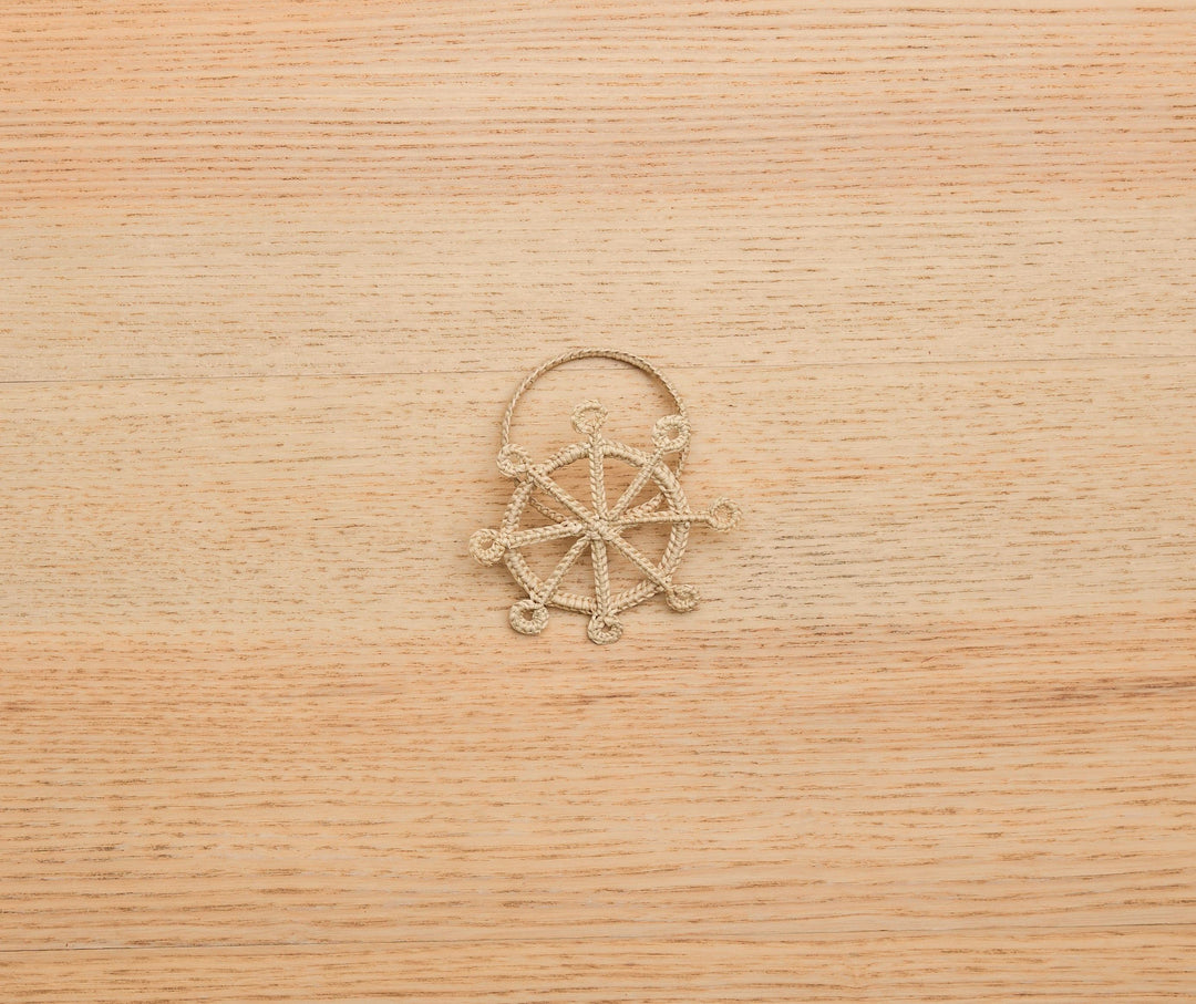 Coastal Ship Wheel Napkin Ring–Handwoven Iraca Palm — Napkins, [material], Payton James