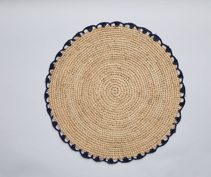 Handwoven Aura Blue Edge Placemat