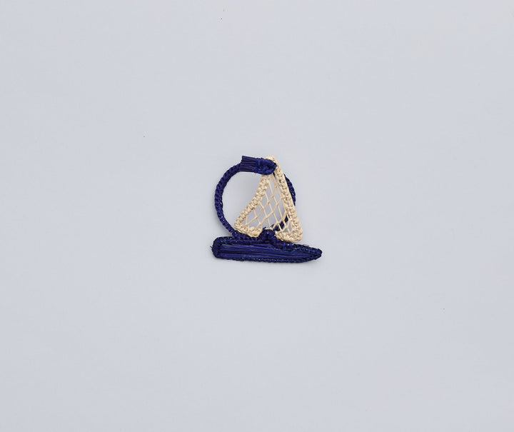 Coastal Sailboat Napkin Ring – Handwoven Iraca Palm