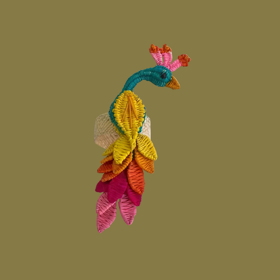 Peacock Handwoven Iraca Napkin Ring