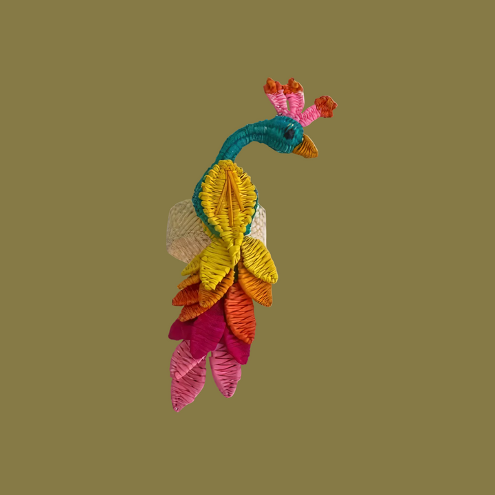 Peacock Handwoven Iraca Napkin Ring
