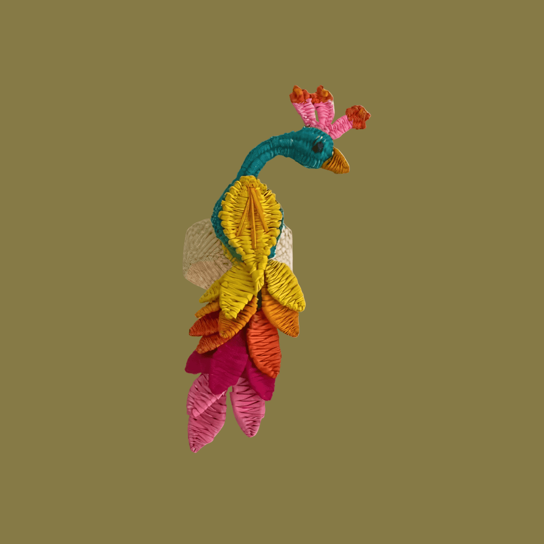 Peacock Handwoven Iraca Napkin Ring — Napkin Ring, [material], MacondoForever