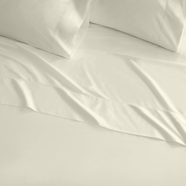 Organic Cotton Percale Sheet Set—270 TC with Picot Embroidery