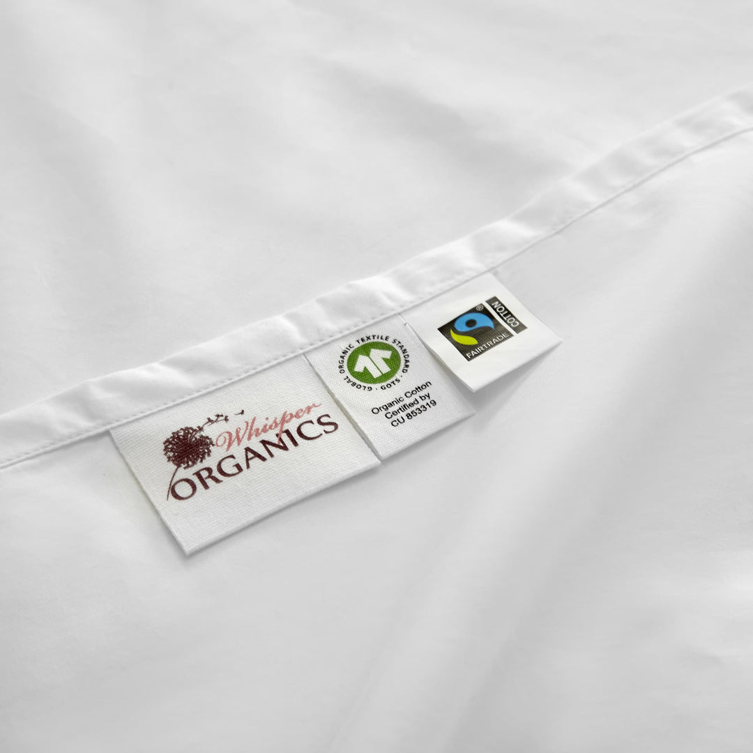 Organic Cotton Percale Sheet Set—270 TC with Picot Embroidery