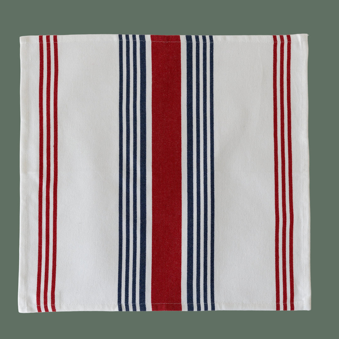Cotton Striped Cloth Napkins—(12 Pack)