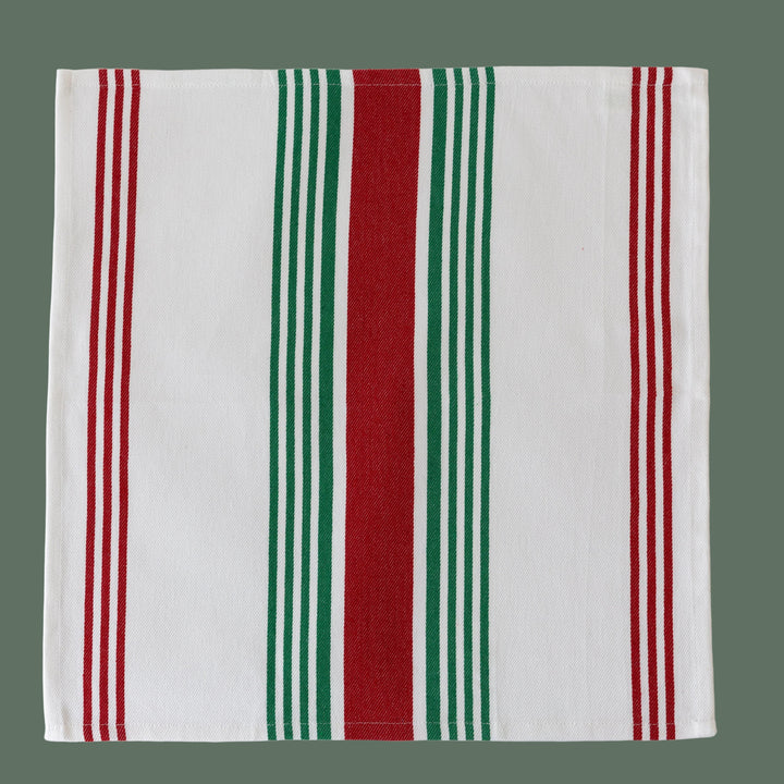 Cotton Striped Cloth Napkins—(12 Pack)