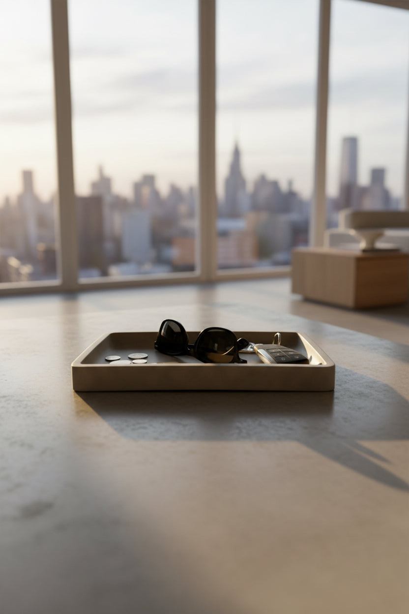 Concrete Valet Tray — Decorative Tray, [material], Port Living Co.