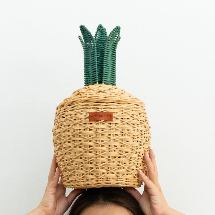 Pineapple Rattan Storage Basket Natural - Small