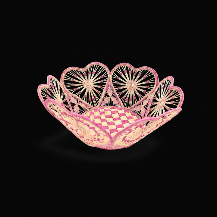 Heartfelt Handwoven Iraca Bread Basket