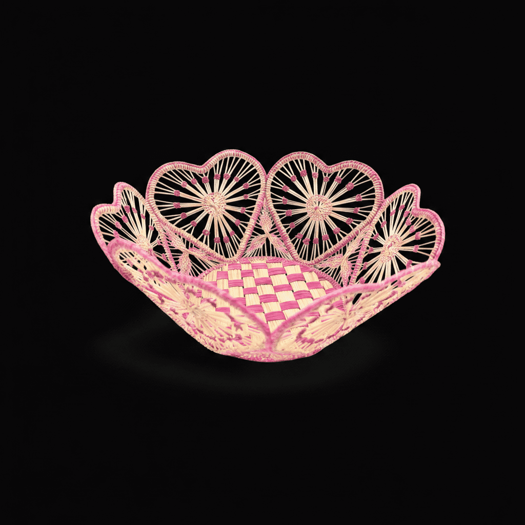 Heartfelt Handwoven Iraca Bread Basket — Basket, [material], MacondoForever