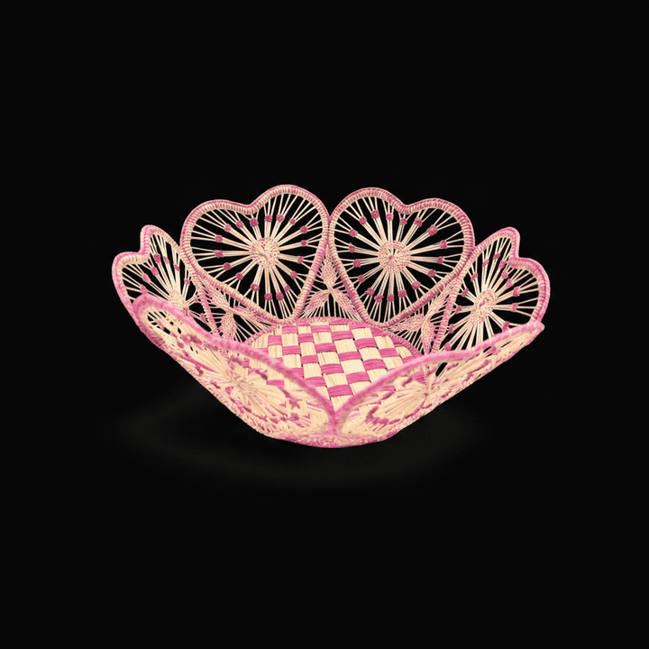 Heartfelt Handwoven Iraca Bread Basket — Basket, [material], MacondoForever