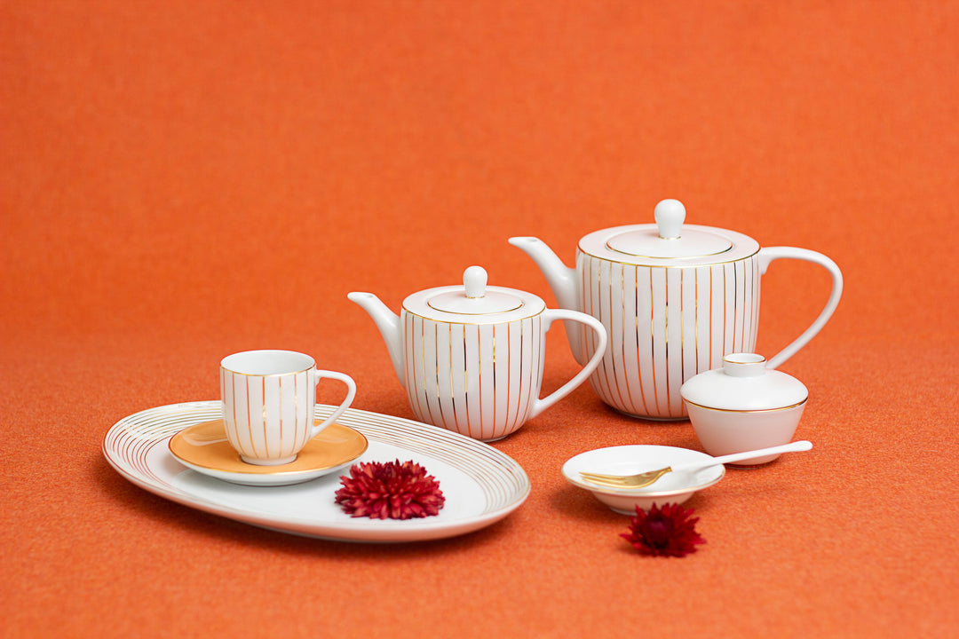 Golden Orbit Tea Pot