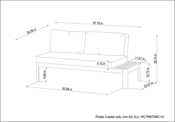 Portals Light 2-Seat Sofa