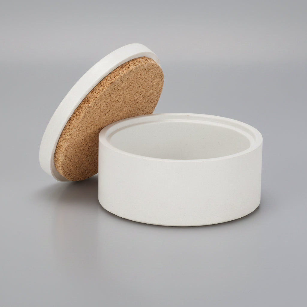 Concrete Classic Salt & Spice Cellar: White
