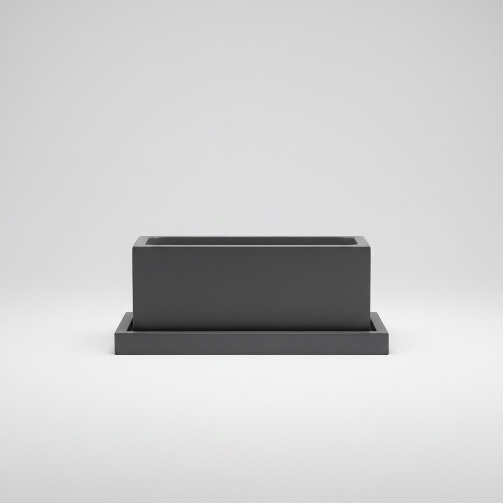 Concrete Rectangle Planter: Charcoal