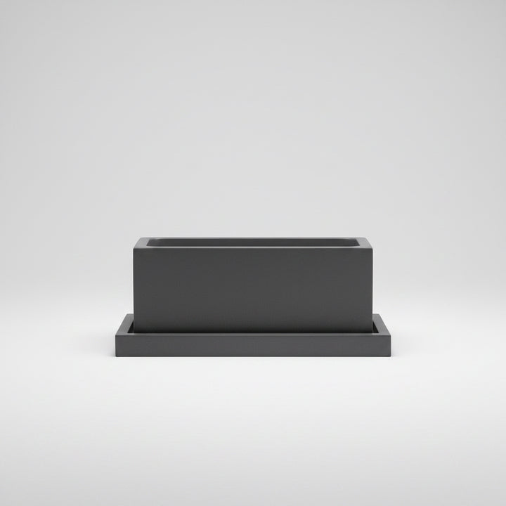 Concrete Rectangle Planter: Charcoal