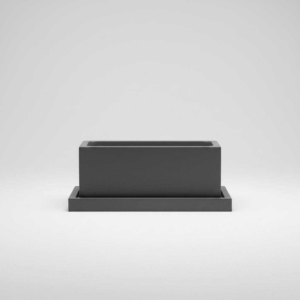 Concrete Rectangle Planter: Charcoal — Pots & Planters, [material], Port Living Co.