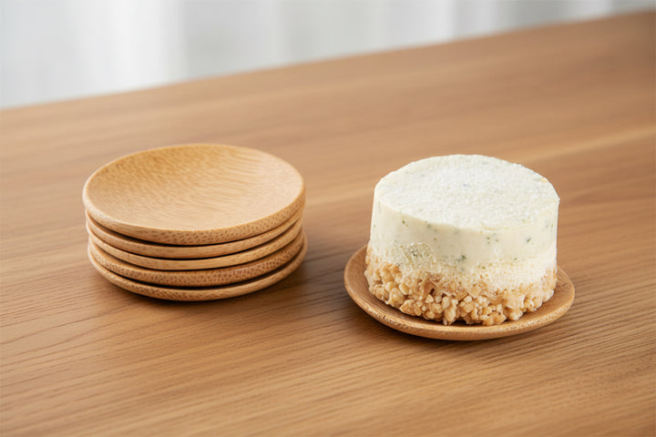 Round Natural Bamboo Mini Plate — 2.5” (100 Count)