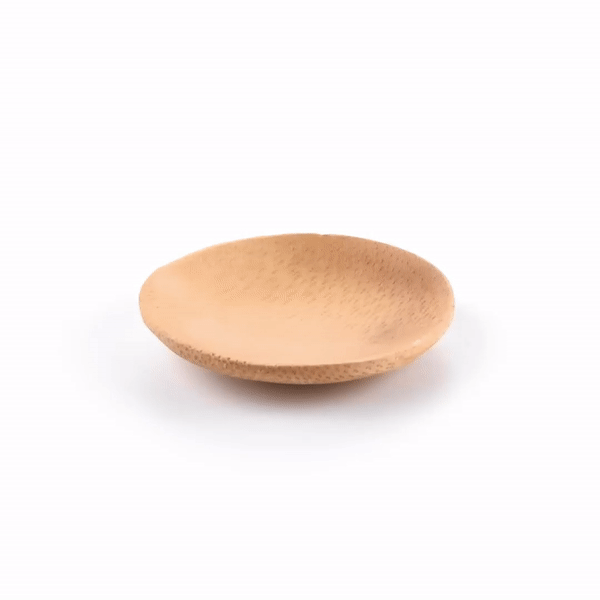 Round Natural Bamboo Mini Plate — 2.5” (100 Count)