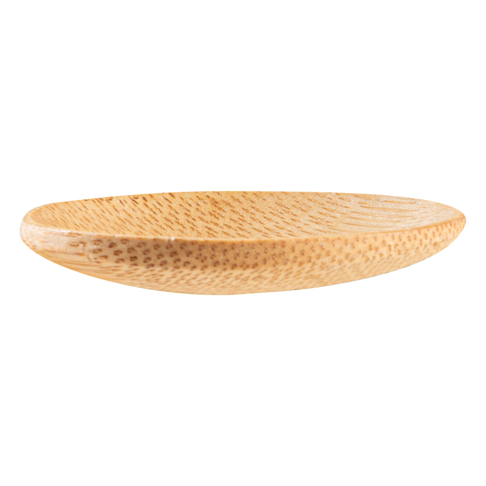 Round Natural Bamboo Mini Plate — 2.5” (100 Count)