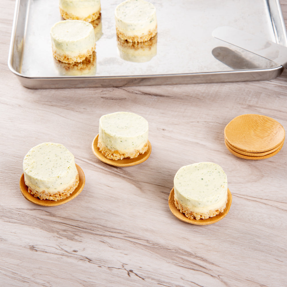 Round Natural Bamboo Mini Plate — 2.5” (100 Count)