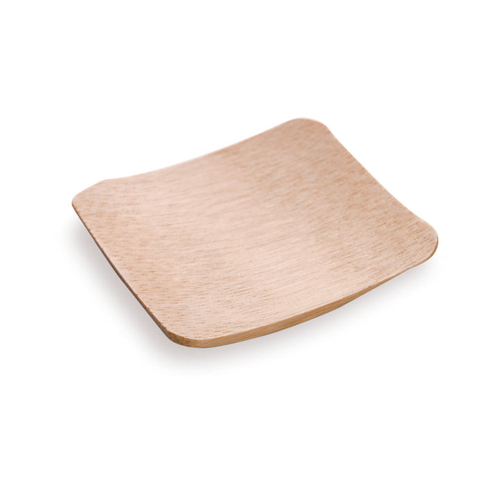 Square Natural Bamboo Mini Plate — 2.3” (100 Count)