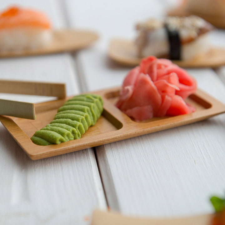 Bambuddha Natural Bamboo Duo Plate (Pack of 100)