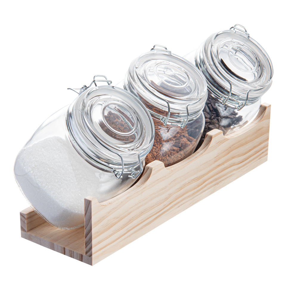 Vetri Glass 3-Piece Storage Jar Set