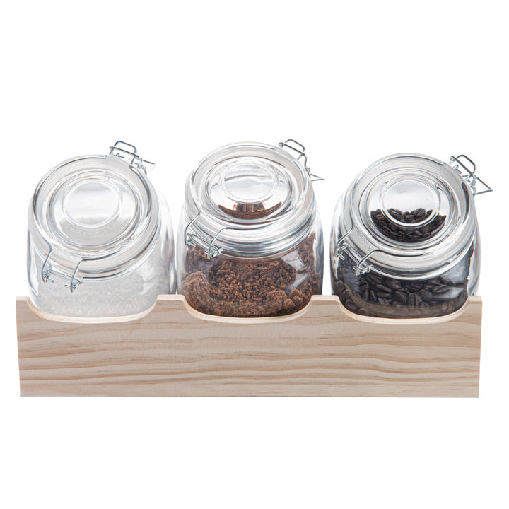 Vetri Glass 3-Piece Storage Jar Set
