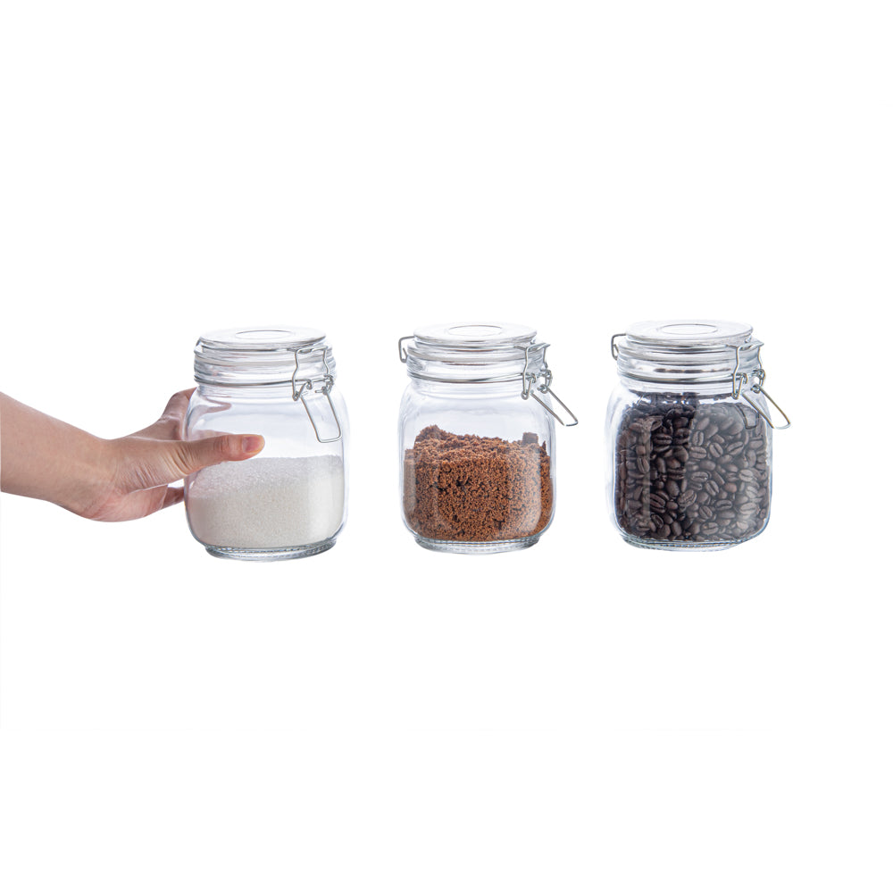Vetri Glass 3-Piece Storage Jar Set