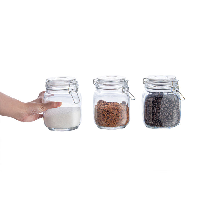 Vetri Glass 3-Piece Storage Jar Set