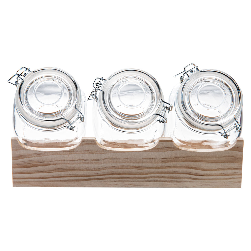 Vetri Glass 3-Piece Storage Jar Set