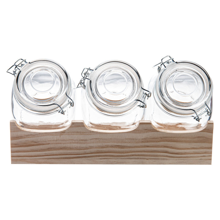 Vetri Glass 3-Piece Storage Jar Set