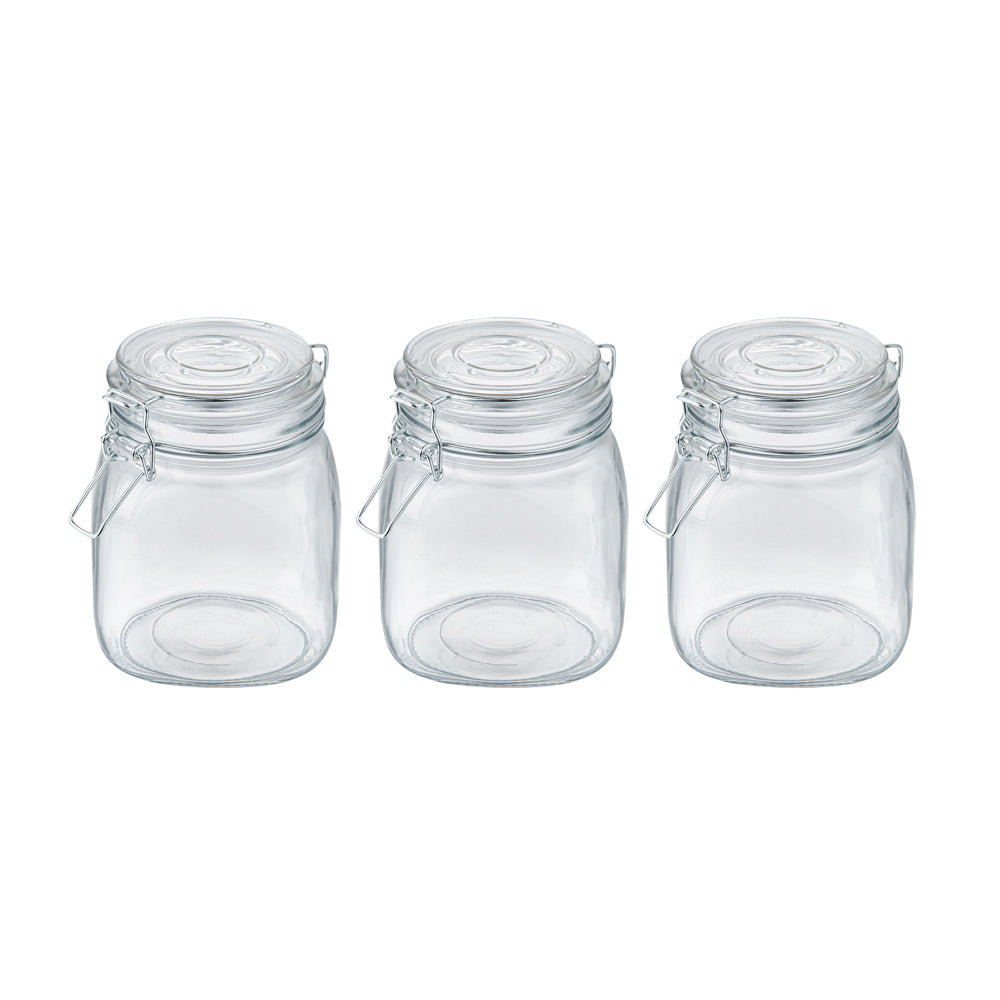 Vetri Glass 3-Piece Storage Jar Set